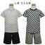 パジャマ ルームウェア キッズ 子供 男の子 半袖 LB CLUB(S32753)斜めストライプ Tシャツ ハーフパンツ..