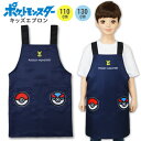 エプロン キッズ 子供 男の子 ポケットモンスター ポケモン (46805) ネイビー 110cm 130cm H型 後ろボタン キャラクター かわいい こども 小学生 小学校 幼稚園 保育園 子ども 子供用