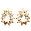 18金ピンクゴールド アクアマリンピアス(4)