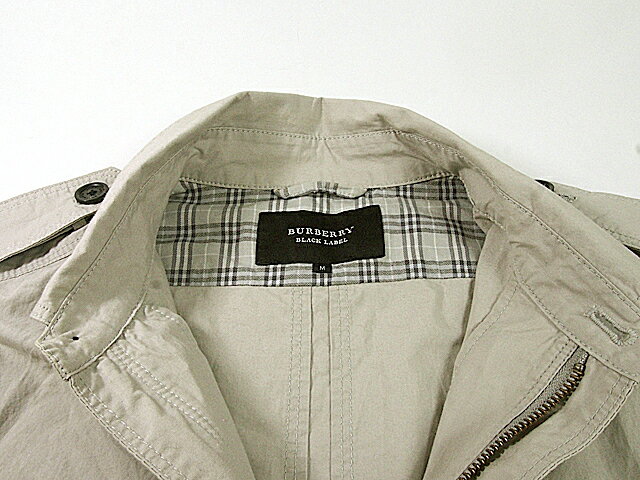 富士屋◆バーバリー BURBERRY ブラックレーベル ライトグレー スプリング ジャケット Mサイズ クリーニング済【中古】
