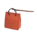 富士屋◆エルメス HERMES サックオランジュ オレンジショッパー フー/ゴールド アニョーミロ/スイフト バッグチャーム 新品同様【中古】