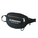 富士屋◆ バーバリー BURBERRY キャノン ミニ ウエストポーチ 8021091 ブラック【中古】