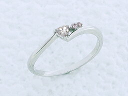 富士屋◆サマンサティアラ Samantha Tiara ハートシェイプカット ダイヤ/0.10ct ピンクダイヤ/0.025ct Pt950 プラチナ リング ＃13 鑑別書付き 仕上済【中古】