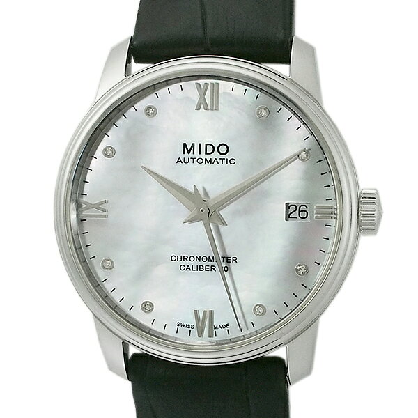 富士屋◆ ミドー MIDO M027.208.16.106.00 マザーオブパール レディース 自動巻 腕時計 新品同様【中古】