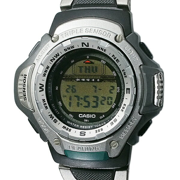 富士屋◆ カシオ CASIO プロトレック トリプルセンサー PRT-41 メンズ チタン/SS クオーツ 新品同様【中古】