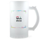 Web deco 【 ビールジョッキ 】【□半透明】 自分で作ったオリジナルデザインが商品に 誕生日 プレゼント 母の日 父の日 ギフト 敬老の日 オリジナルジ...
