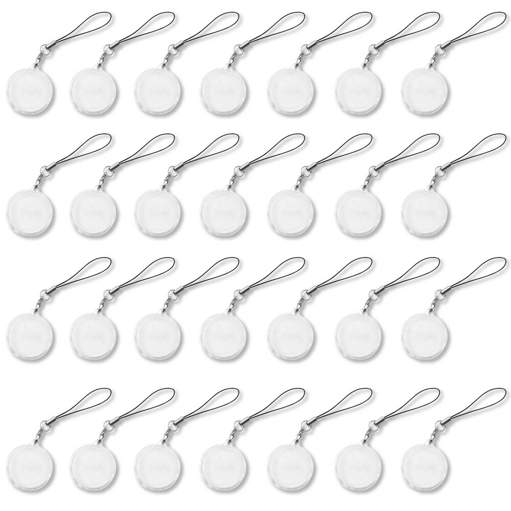 ハメパチ【□ ストラップ】 【□ 25mm 丸型】 【□ 100個セット】【□ ストラップひも】 手作り アクセサリ..