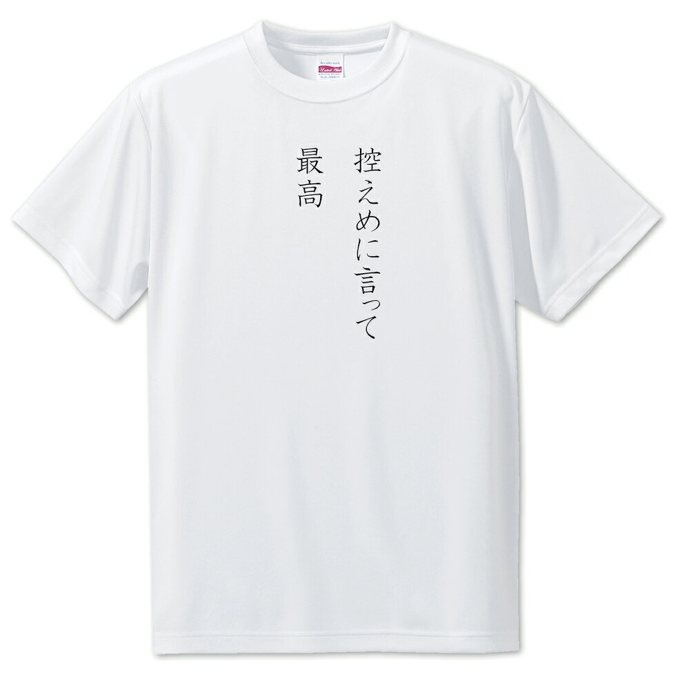 推し活 Tシャツ 【41.控えめに言って最高】 面白グッズ 推し ポジティブワード おもしろ おしゃれ 面白い かわいい オリジナルグッズ 可愛い