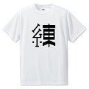 一文字漢字 Tシャツ 【41】【練】【S・M・L サイズ選べます】 オリジナル 【ポジティブグッズ】PSTV