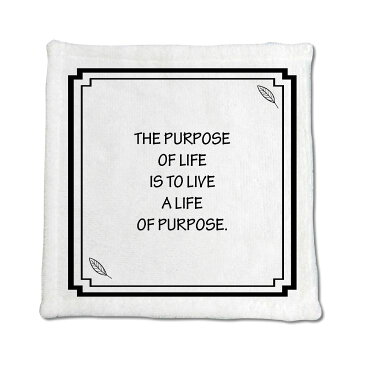 英語 名言 グッズ ハンドタオル THE PURPOSE OF LIFE … 101【リーフブラック】200mm×200mm ミニタオル オリジナル おすすめ かっこいい【ポジティブグッズ】