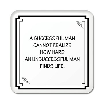 英語 名言 グッズ 缶バッジ スクエア A SUCCESSFUL MAN CANNOT REALIZE … 95【リーフブラック】 四角 缶バッチ 缶バッヂ ギフト 格言 おもしろ コレクション 雑貨 【ポジティブグッズ】 部活 引退 スポーツ