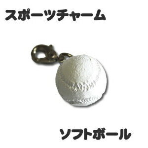 スポーツ チャーム 【□ ソフトボール 】 ミニフィギュア キーホルダー ストラップ 記念品 部活 引退 卒業 卒部 ギフト プレゼント オリジナル （ネコポス可）