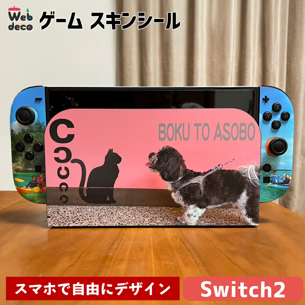 Web deco ゲームスキンシール【 Switch2 】【単品】名入れ オーダーメイド プリント 写真 アニメ ゲーム ステッカー プレゼント