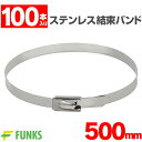 【100本セット】結束バンド ステンレス 500mm 4.6×500 ケーブルタイ ステンレスバンド 屋外 セット タイバンド 結束タイ ステンレス製 耐食性 ...