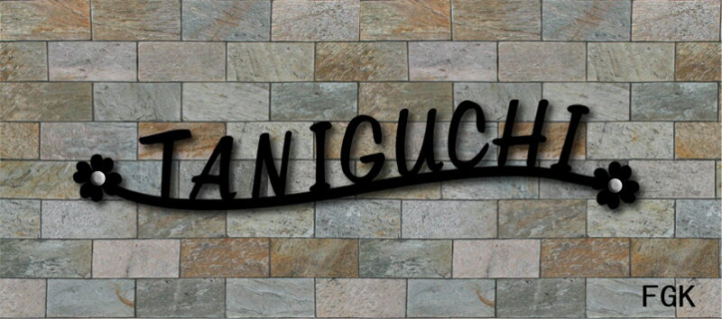 アイアン表札　ビス止めタイプ ステンレス アイアン 表札★クローバー【自由サイズ】 取り外し可能 ★仕上げ4種類 無料★ ISTBシリーズ（表札/ステンレス/ステンレス表札/自由サイズ/アイアン/戸建/送料無料/ポスト表札）