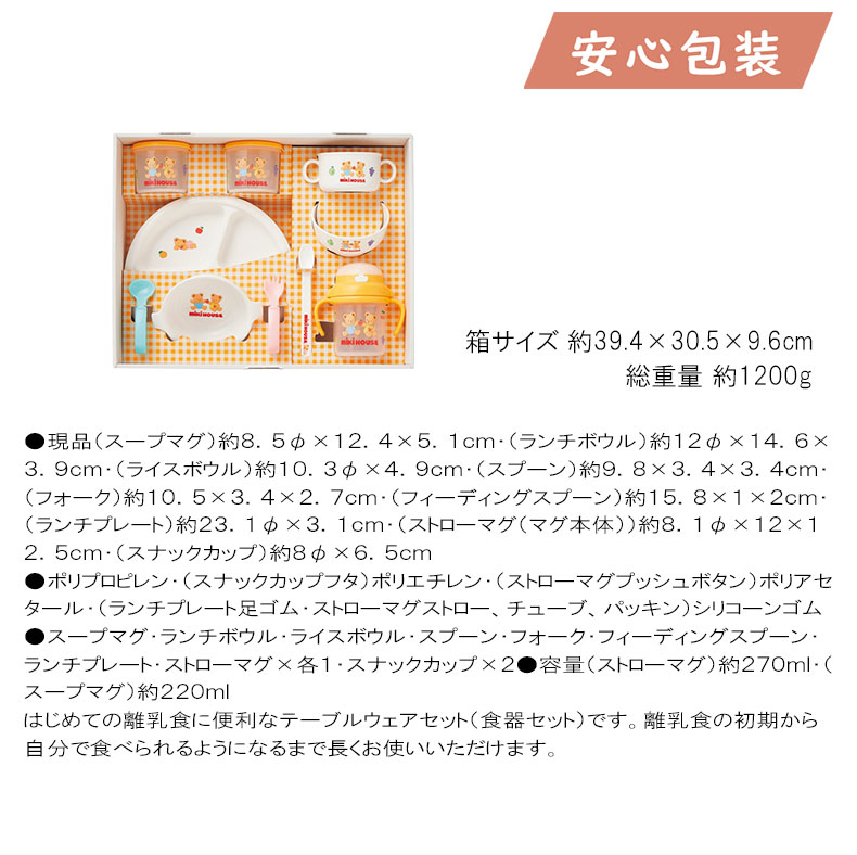 お中元 御中元節句 お返し 内祝い ギフト 2025年 ミキハウス テーブルウェアセット ベビー・子供用品 ベビー用品 ベビー食器
