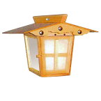 おすすめ 高灯籠 野灯呂 吊り灯籠 （IS吊り 平屋根）電装（電球40w、10mコード付）サイズ：約高さ30×幅43cm おすすめ
