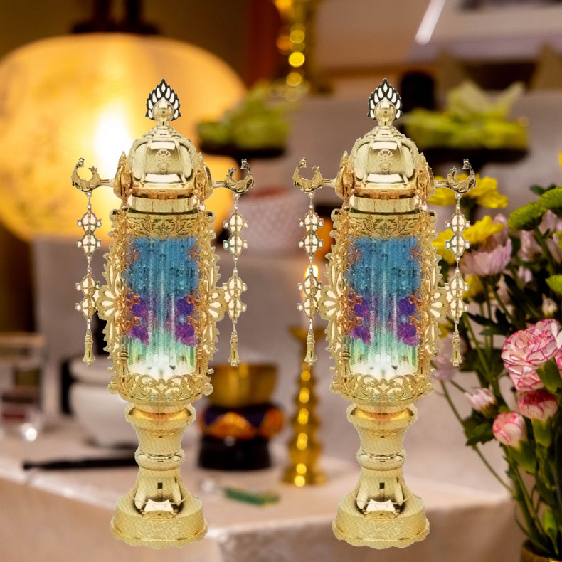 盆提灯 新盆 霊前灯 葬儀 祭壇 灯り 盆ちょうちん 新盆 初盆 行灯 送料無料 新盆御見舞 お供え 提灯 ギフト 新型 シンプル 新盆御見舞 霊前灯バブル灯 7号間バブルブルーヨーラク付