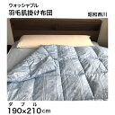 ダウンケット ダブル 190×210cm 羽毛肌掛け布団 ウォッシャブル ダウン70％ SEK 抗菌防臭加工 昭和西川 日本製 ブルー22112-74201-309