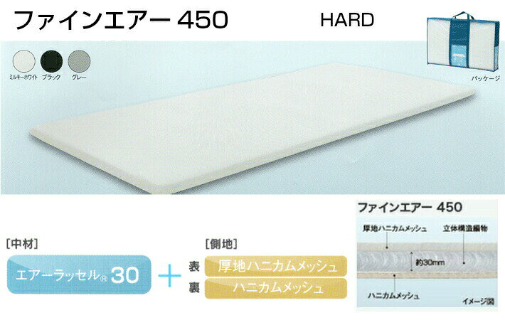 マットレストッパー 腰痛 高反発 シングル 洗えるファインエアー 450(fain air) ス...