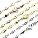 【ネックレス チェーン 金属アレルギー対応ステンレス】 【スイートハート】【ショート35-55cm】(シルバー/ゴールド/ピンク)男女兼用 ユニセックス プチプ...