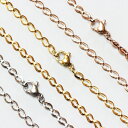 【ネックレス チェーン 金属アレルギー対応ステンレス】 3ミリ インフィニティ【35cm~45cm】 シルバー ゴールド ピンク チェーン ステンレス 316L...