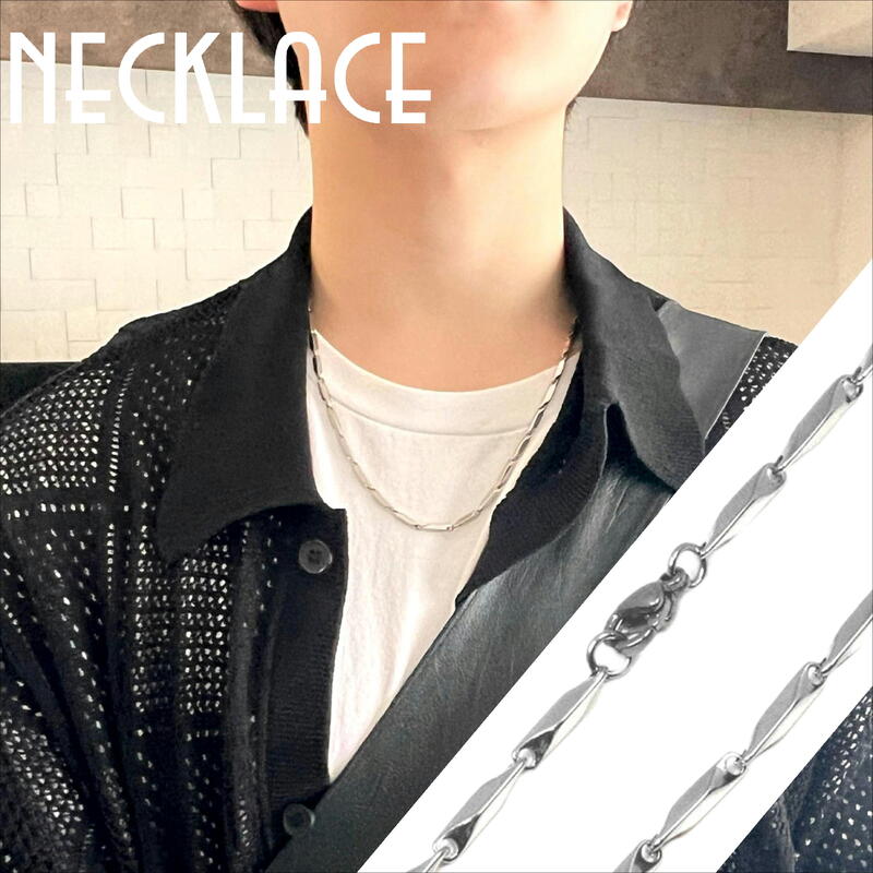 【ネックレス チェーン 金属アレルギー対応ステンレス】 3mm ストレートウェッジミラー 【35cm〜50cm】【長さ選べる】 サージカルステンレスシルバー ユ...