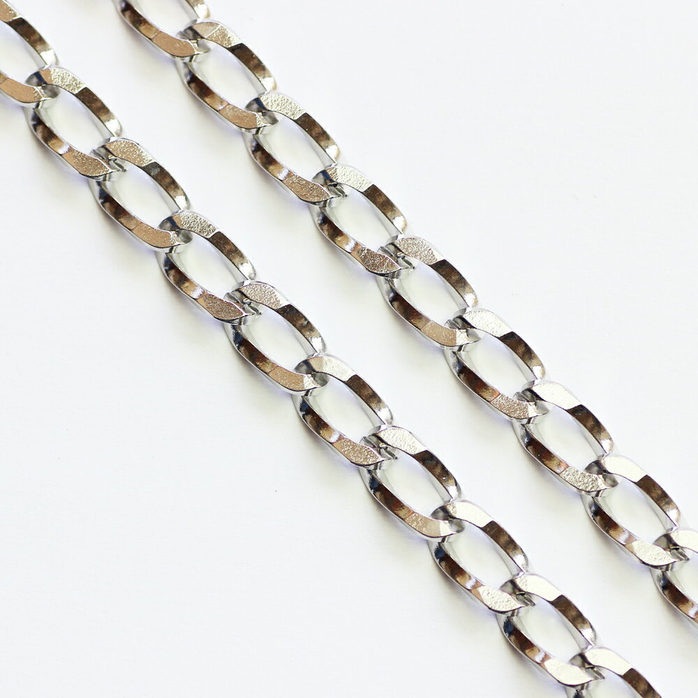 【ネックレス チェーン 金属アレルギー対応ステンレス】 6mmスリキヘイ【35cm~60cm】ユニセックス レディースメンズ 重ねつけ アクセサリー 高品質 お...