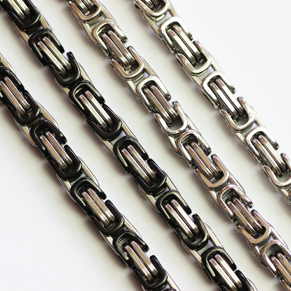 【ネックレス チェーン 金属アレルギー対応ステンレス】 7mm インディーロール【61cm~80cm】 ブラック ユニセックス レディースメンズ 重ねつけ アク...