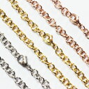 【ネックレス チェーン 金属アレルギー対応ステンレス】 5ミリ ツイストロロ【35cm~60cm】シルバー ゴールド ピンク チェーン ステンレス 316L ユ...