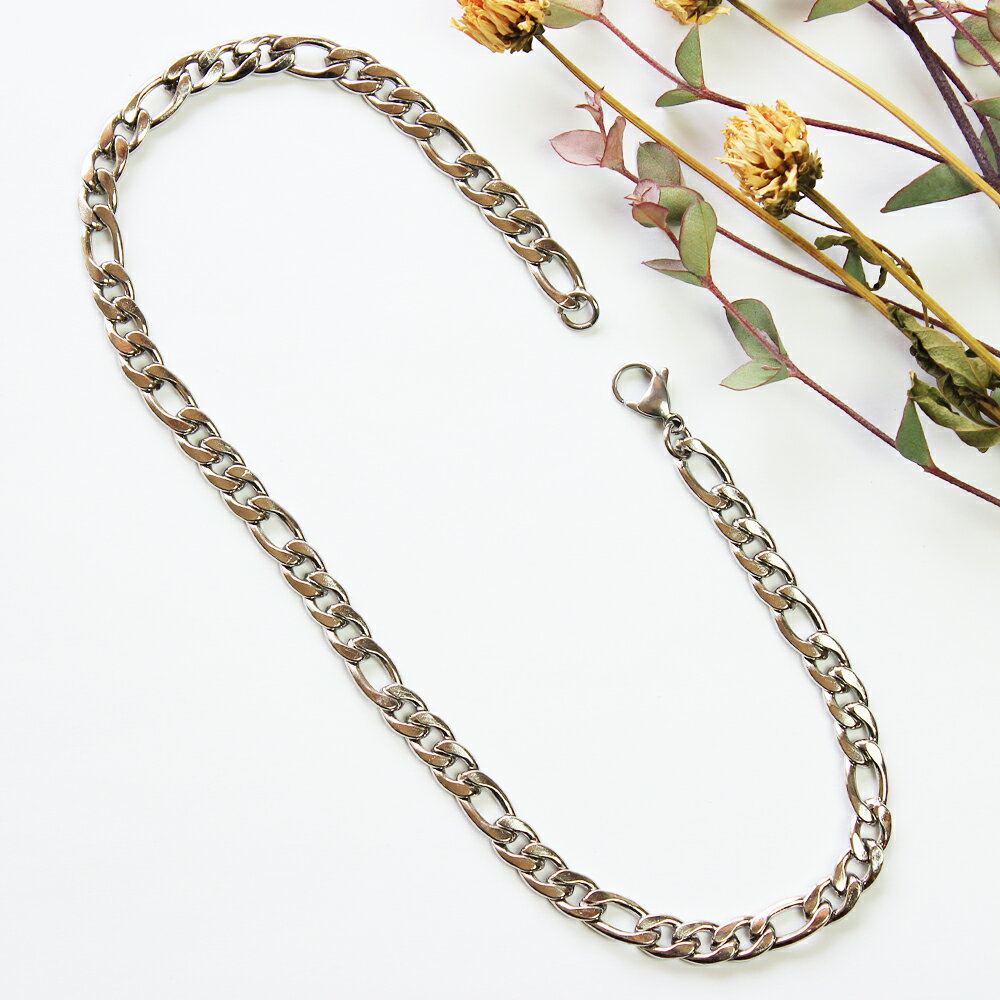 【ネックレス チェーン 金属アレルギー対応ステンレス】 7mmフィガロ 【35cm〜60cm】【長さ選べる】 金属アレルギー対応 サージカルステンレス ユニセッ...