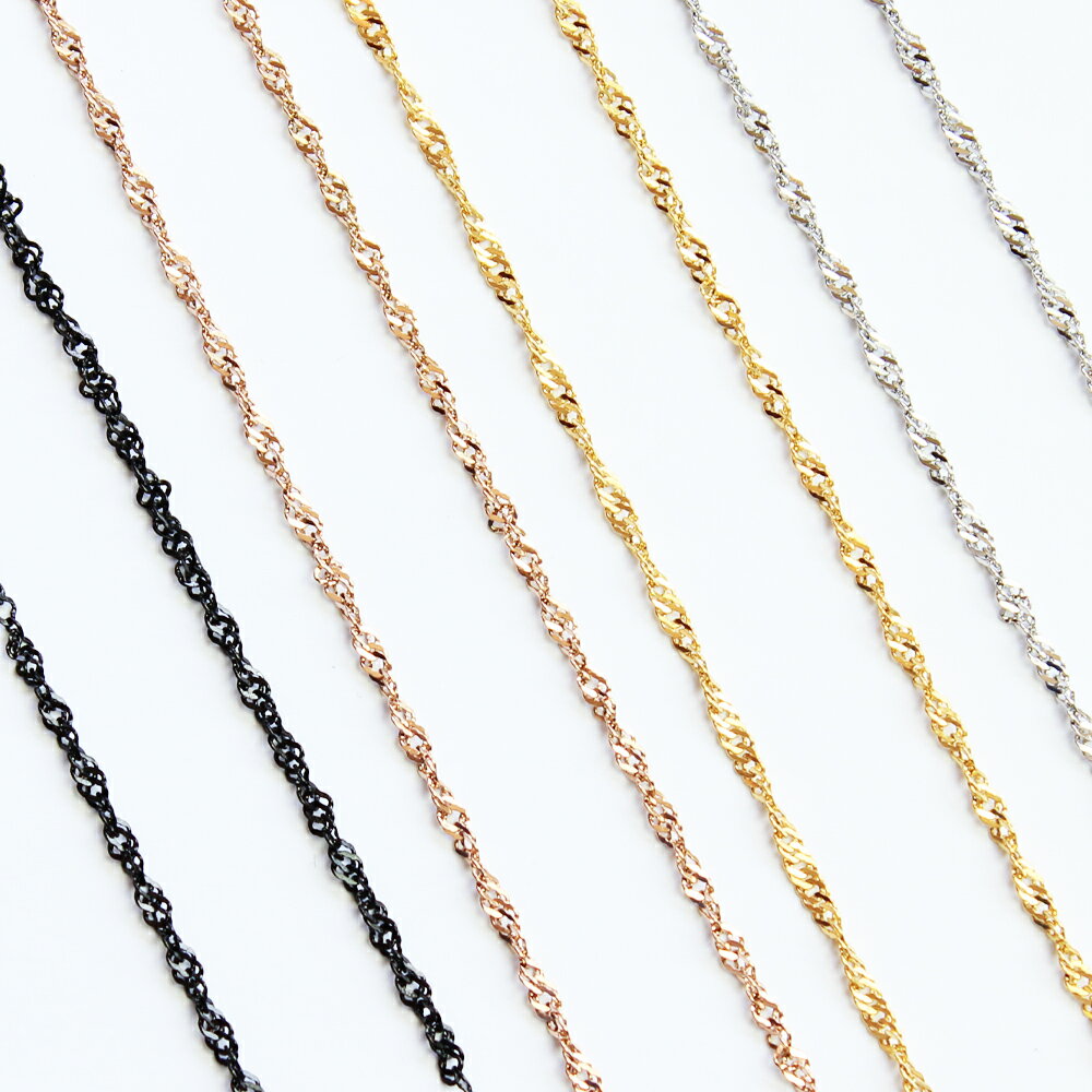 ステンレスネックレス チェーン 【2.5ミリ スクリューキヘイ ネックレス】 金属アレルギー対応ステンレス 316L 男女兼用 ユニセックス プチプラ 安い 重ねつけ アクセサリー 高品質 記念日にも / ジーラブ