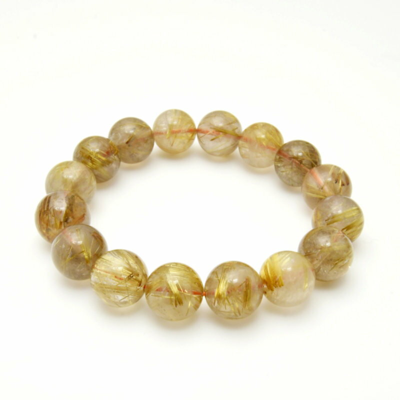 【太金針の存在感とインクルージョンが個性を惹き立てる逸品☆】一点物 12〜13mm 【 GHB34・44g】金運上昇、仕事運向上、邪気払い、集中力向上、精神力強化 クリスマスプレゼント 贈り物 水晶 浄化発送 ギフト 京海堂