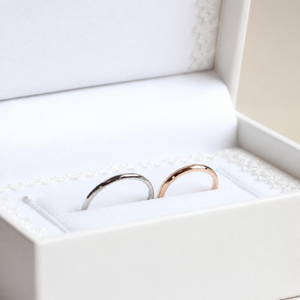 結婚指輪 サージカルステンレス 細い 華奢 お祝い お揃い 重ね付け アクセサリー / ジーラブ