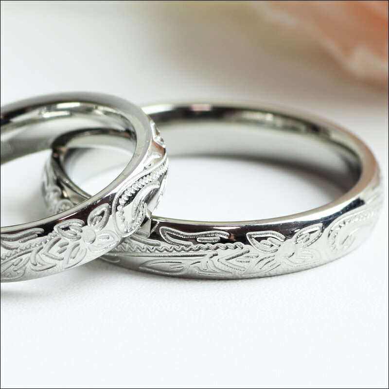 結婚指輪【純白のブライダルケース付 マリッジリング ステンレス 】【世界にひとつのハワイアンジュエリー】輝く サージカルステンレス シルバー 安い 結婚指輪 マリッジリング 高品質 刻印無料 / ジーラブ