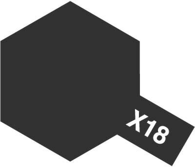 タミヤ エナメル塗料 X-18 セミグロスブラック 塗料