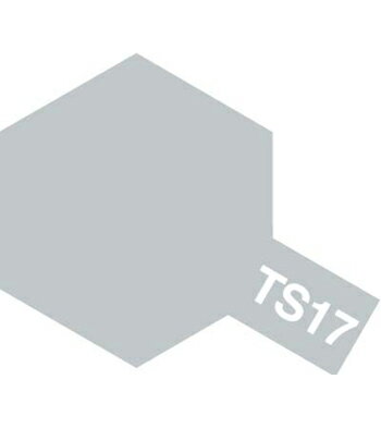 ■商品名：タミヤスプレー TS17 アルミシルバー■メーカー：タミヤ■シリーズ名：タミヤプレー■容量：100ml■仕様：合成樹脂塗料■商品説明：・明るい銀色・手頃な量とサイズで使いやすいスプレーカラーです。・塗料は乾きの早いラッカー系。・広い面積の塗装もきれいに仕上げることができるタミヤスプレーカラーは、ノズル（塗料の吹き出し口）の形にくふうが加えられいます。・ごく細かな塗料の霧が、柔らかく、つつみ込むような形で吹き付けられていきますのでムラが出にくく、塗料がたれてくる心配もほとんどありません。