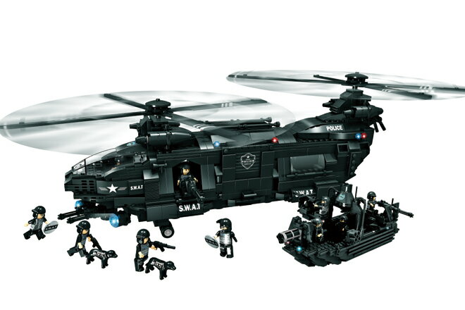 AFM SWAT シリーズ ペイブホーク号 1351Blocks◆スワットチーム/特殊部隊/警察/ヘリコプター