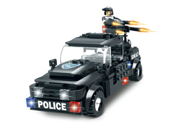 【AFM ミリタリーブロックシリーズ】AFM SWAT シリーズ レトリバー号 284Blocks◆スワットチーム/特殊部隊/警察/特殊車両