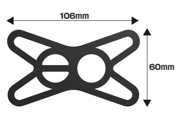 スマホホルダー用 脱落防止 スポーツラバーバンド◆レッド スマートフォンホルダー用 携帯ホルダー用 バイク 自転車 固定用 ラバー 携帯固定ラバー 固定バンド