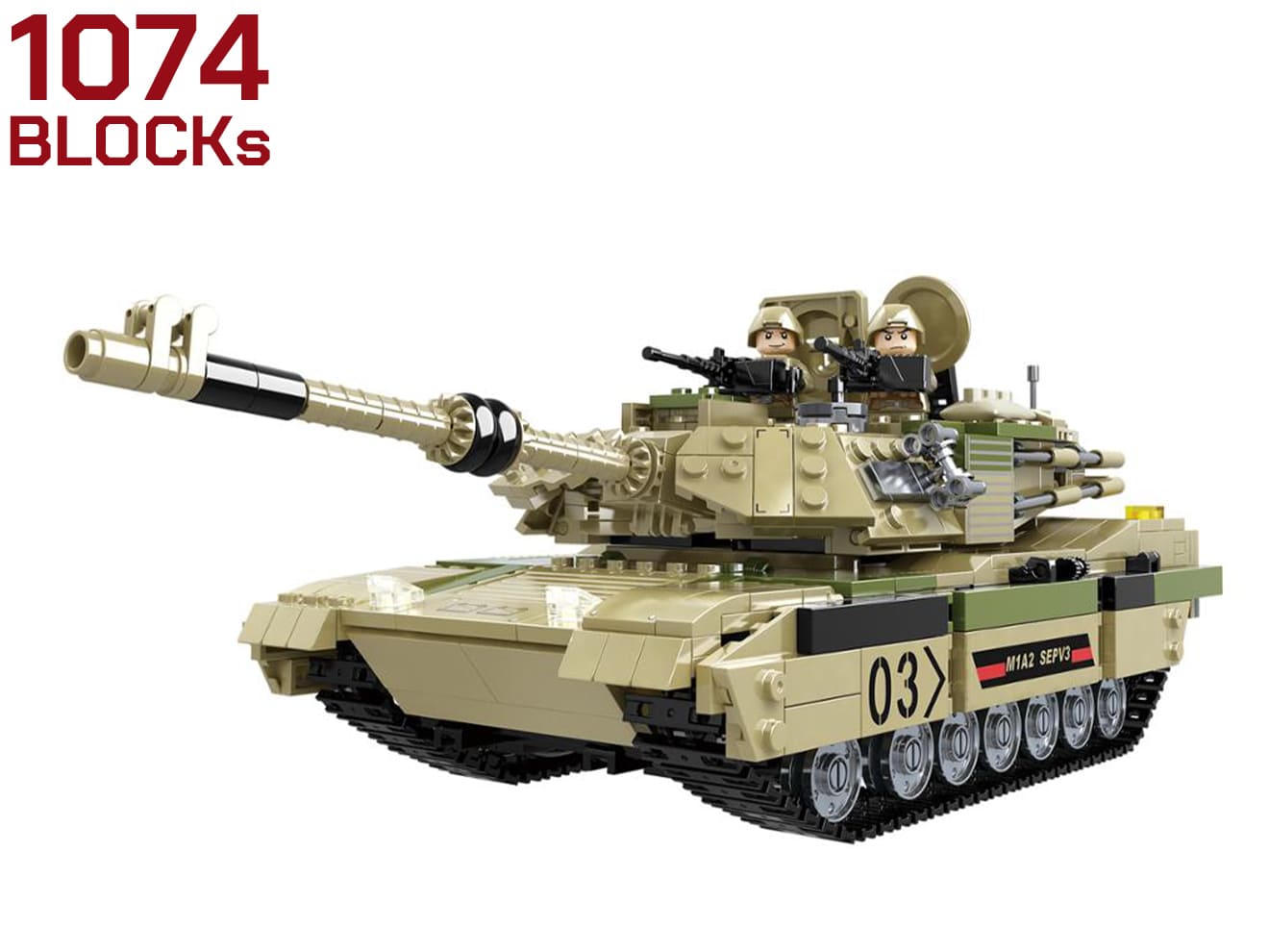 AFM ɥ󥯥꡼ ꥫ M1A2 SEPV2 ֥ॹ 1074Blocks M1 Abrams ꥫΦ ꥫʼ 3.5