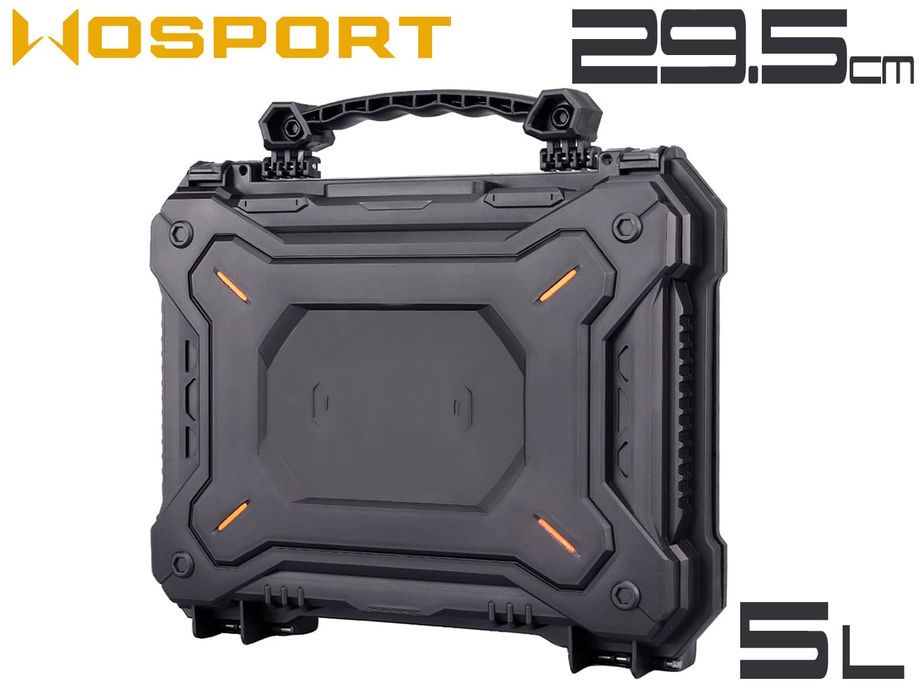 WoSporT ウォータープルーフ セーフティーハードケース 5L◆完全防水 耐衝撃 帯電防止機能 ガンケース IPX7 ハンドガン/カメラ/ドローン/精密機器などの運搬にも