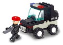 【AFM ブロックシリーズ/特殊部隊】ポリス ライオット パトカー◆45ピース/かわいい特殊部隊車両/SWAT