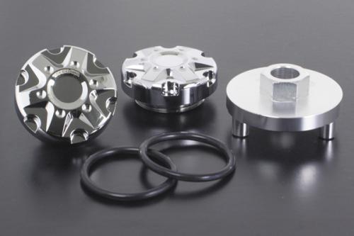 SP武川 アルミ削り出しメッキタペット＆ブリーザーキャップ2個セット(タイプ1)★モンキー・ゴリラ・BAJA・モンキーR/RT CD50/90・MAGNA・DAX50などに 01-18-1036