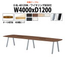 会議用テーブルミーティングテーブル 長机 オフィステーブル 会議テーブル おしゃれ 長テーブル 配線ボックス E-BL-4012VW 幅4000x奥行1200x...