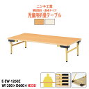 【2万円以上2千円OFFクーポン】 保育園テーブル 折りたたみ 幼稚園 机 キッズテーブル 薄型 E-EW-1260Z 幅1200x奥行600x高さ330mm 角型 学童保育 塾 託児所 子供用テーブル 長机 折りたたみテーブル ローテーブル 軽量 軽い 完成品 日本製