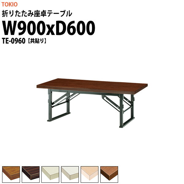 Foldable Type - 長机 折りたたみ ロー 座卓 会議用テーブル 軽量 会議テーブル TE-0960 幅900x奥行600x高さ330mm 共巻 会社 店舗 会議室 町内会 自治会 公民館 集会所 学童 学校 神社 お寺 日本製