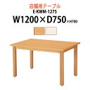 社員食堂テーブル 4人用 E-KWM-1275 W120xD75xH70cm 社員食堂用テーブル 休憩室 店舗テーブル 飲食店 喫茶店 ロビー 店舗 待合室 会議室 テーブル