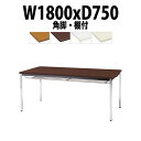 会議用テーブル TDW-1875TK 幅1800x奥行750x高さ700mm 共貼り 棚付 メッキ脚 角脚 大型 重厚感 会議テーブル おしゃれ ミーティングテ...