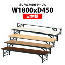 長机 折りたたみ 座卓 ロー 会議用テーブル 軽量 会議テーブル TZS-1845 幅1800x奥行450x高さ330mm ソフトエッジ 会社 店舗 会議室 自治会 町内会 公民館 集会所 学童 学校 神社 お寺 日本製(3)